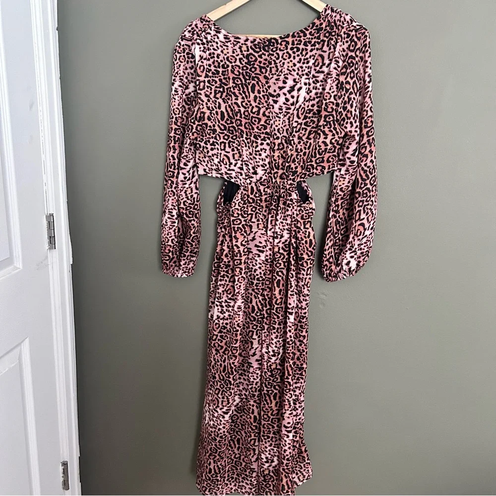 Anthropologie x ranna gill cheetah print dress with side cutouts nwt - Picture 3 of 6